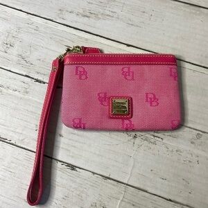 Dooney & Bourke Pink Initial Logo Wristlet